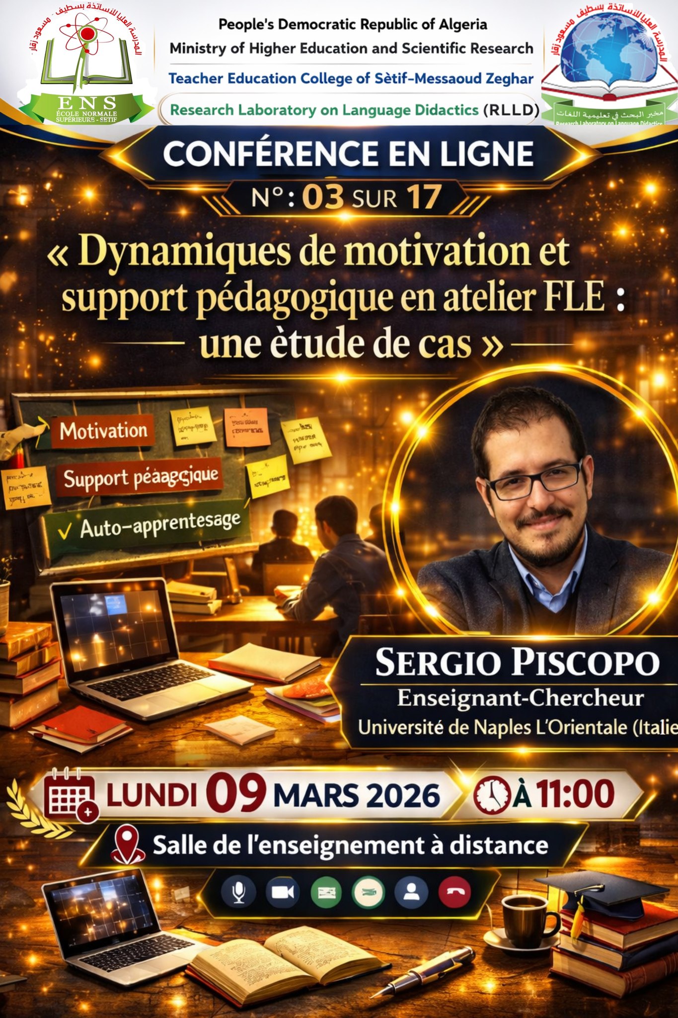 conference en ligne:dynamiques de motivation et support pédagogique en atelier FLE